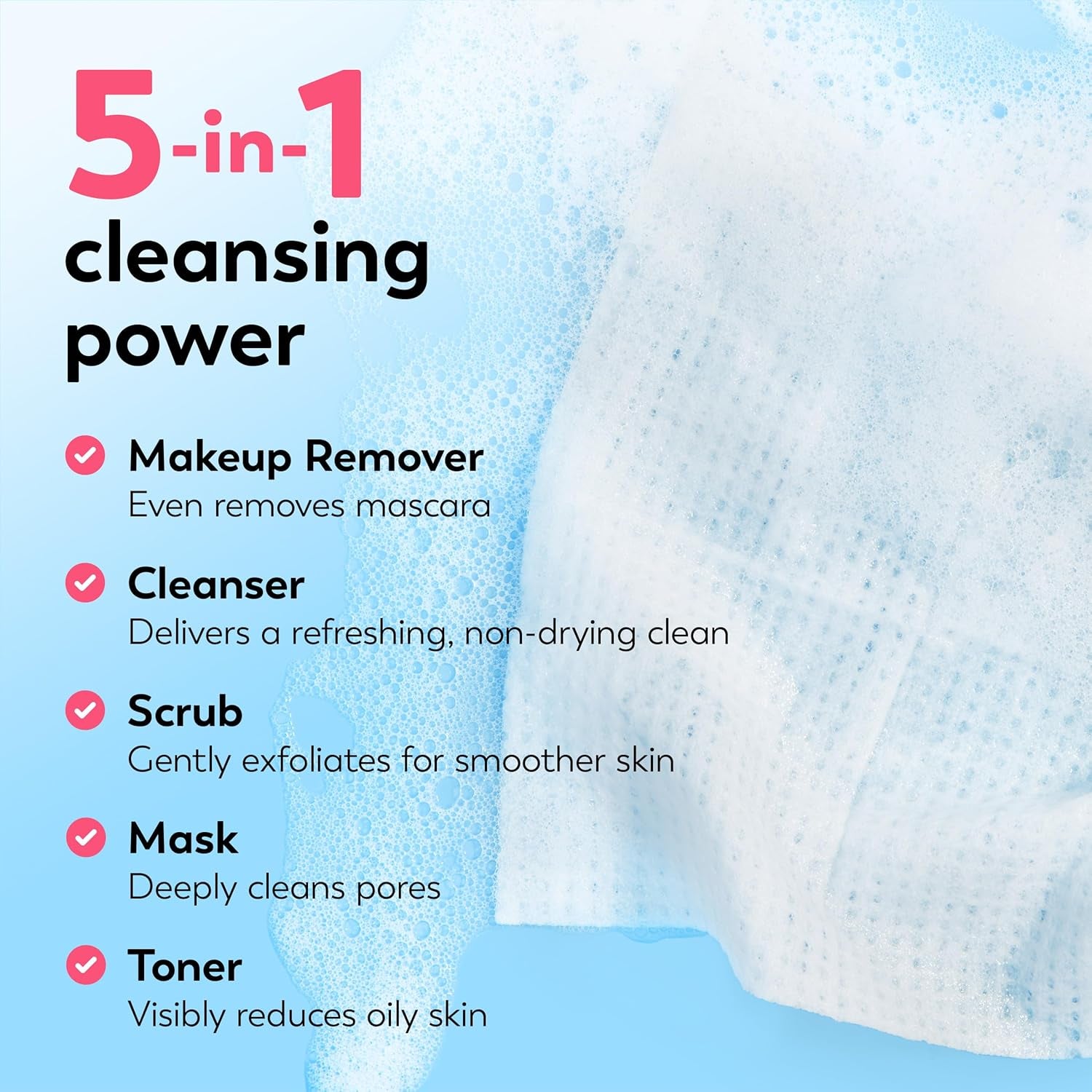 Makeup Remover Wipes, Daily Facials Hydrating Face Cleanser for Normal to Dry Skin, Alcohol & Fragrance Free, Soft Face Wash Towels, Travel Essentials for Women, Convenient Dry Cloths, 66 Ct